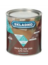 Эмаль Skladno, ПФ-266, алкидная, глянцевая, красно-коричневая, 2.6 кг