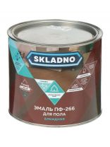 Эмаль Skladno, ПФ-266, алкидная, глянцевая, желто-коричневая, 1.8 кг