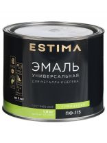 Эмаль Estima, ПФ-115, алкидная, глянцевая, красная, 1.9 кг