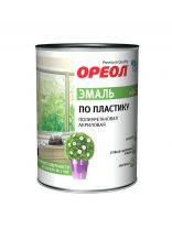 Эмаль Ореол, для пластика, акриловая, полуматовая, белая, 1.1 кг