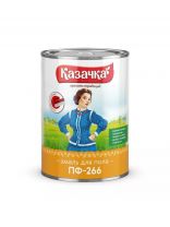 Эмаль Казачка, ПФ-266, алкидная, глянцевая, красно-коричневая, 0.9 кг