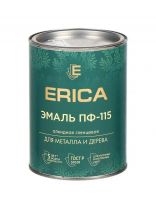 Эмаль Erica, ПФ-115, для внутренних и наружных работ, алкидная, глянцевая, парижская зелень, 0.8 кг
