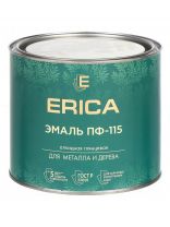 Эмаль Erica, ПФ-115, для внутренних и наружных работ, алкидная, глянцевая, ярко-зеленая, 1.8 кг
