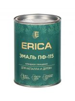 Эмаль Erica, ПФ-115, для внутренних и наружных работ, алкидная, глянцевая, оранжевая, 0.8 кг