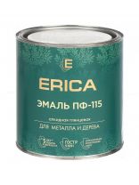 Эмаль Erica, ПФ-115, для внутренних и наружных работ, алкидная, глянцевая, зеленая, 2.6 кг