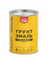 Грунт-эмаль Русские узоры, 3 в 1, по ржавчине, быстросохнущая, алкидная, черная, 0.9 кг