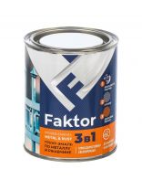 Грунт-эмаль Ярославские Краски, Faktor, по ржавчине, алкидная, зеленая, 0.8 кг