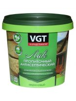 Лак VGT, антисептик, полуглянцевый, акриловый, белый, для внутренних и наружных работ, 0.9 кг