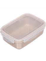 Контейнер пищевой пластик, 0.8 л, 18х13х6.5 см, капучино, прямоугольный, Idea, Фреш, М 1422