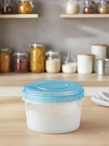 Контейнер пищевой пластик, 1 л, 14х14х10 см, круглый, Альтернатива, М1185