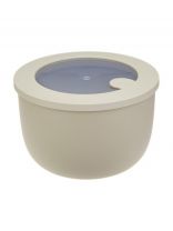 Миска пластик, 1.2 л, 15х10 см, латте, круглая, герметичная, Idea, Нео, М 1325