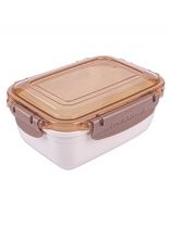 Контейнер пищевой пластик, 0.55 л, 13х10х7 см, в ассортименте, прямоугольный, глубокий, воздухонепроницаемый, Мастер, 30861