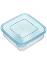 Контейнер пищевой пластик, 0.4 л, 12.5х12.5х4 см, квадратный, Альтернатива, М1623