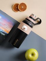 Термобутылка нержавеющая сталь, 0.6 л, черная, Y4-9307