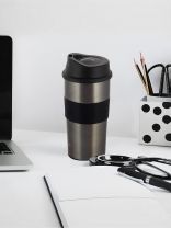 Термокружка нержавеющая сталь, 0.48 л, Kamille, колба нержавеющая сталь, TPR-вставка, графит, 2150A