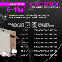 Парогенератор Steamtec TOLO KEY 90 - 9кВт