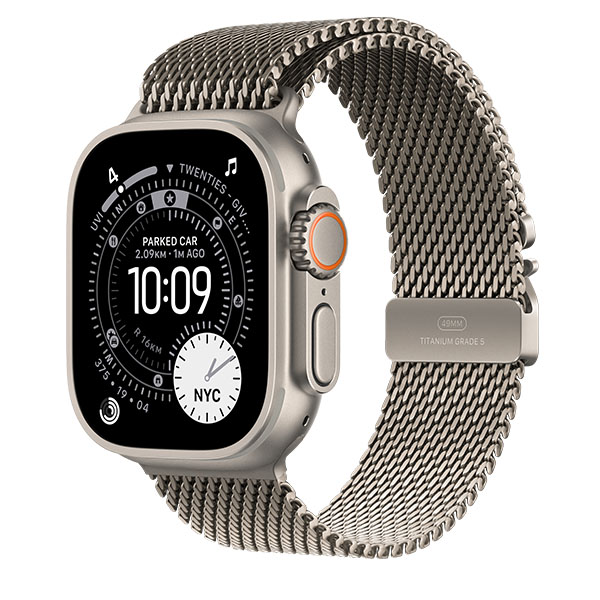 Apple Watch Ultra 3 GPS, 49mm, Natural Titanium + ремешок Milanese Loop