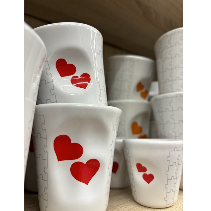 Чашка кофейная сердечки мини 50 мл, Top Moka. Tazzina piccola cuori