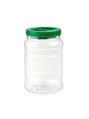 Банка для сыпучих продуктов, пластик, 2 л, 20.5 см, с крышкой, Альтернатива, М330, в ассортименте