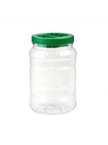 Банка для сыпучих продуктов, пластик, 2 л, 20.5 см, с крышкой, Альтернатива, М330, в ассортименте