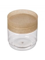 Банка для сыпучих продуктов, пластик, 0.5 л, 9.2х9.2х10 см, с крышкой, Homver, Palermo, 16001/02, прозрачная