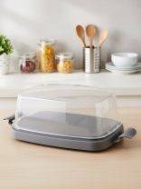 Масленка пластик, пыльно-серая, Martika, Летиция, С322ПСЕР