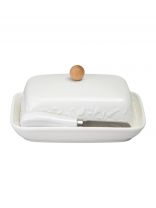 Масленка фарфор, 16.5х12.5х8 см, крышка фарфор, с ножом, Lefard, Flowers Story, 474-257