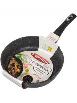 Сковорода литой алюминий, 26 см, антипригарное покрытие, Горница, Гранит, съемная ручка, с2653аг