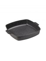 Противень алюминий, 28х28х7 см, 3 л, антипригарное покрытие, квадратный, литые ручки, Горница, Гранит, п281аг