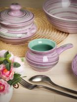 Кокотница керамика, 7 см, 0.25 л, круглая, Борисовская керамика, Лаванда Новарусса, ЛАВ00014325