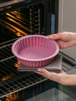 Форма для запекания силикон, 18х18х5.2 см, круглая, для кекса, Хорс, Plum, П-01-144-(205)