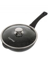 Сотейник алюминий, 26 см, антипригарное покрытие, Горница, Гранит, ст2611аг, с крышкой