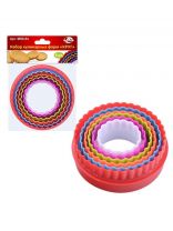 Форма кулинарная пластик, 10 см, 6 шт, в ассортименте, Мультидом, Круг, MS8-84