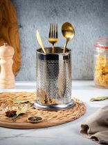 Подставка для столовых приборов, металл, круглая, 17 см, Y3-1075