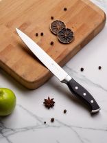 Нож кухонный Daniks, Reference, разделочный, нержавеющая сталь, 20 см, рукоятка дерево, S-K43306-03