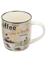 Кружка керамика, 340 мл, Бодрый день, BR06/2781J, в ассортименте