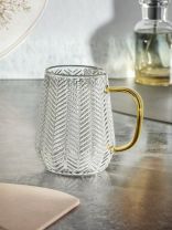 Кружка стекло, 350 мл, Плетение, B060795