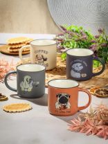 Кружка керамика, 4 шт, 325 мл, Догс, Daniks, BR562/3797P