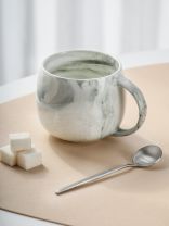 Кружка керамика, 380 мл, Серый мрамор, B060347