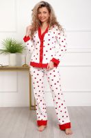Пижама 18062 [белый сердечки]