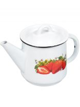 Чайник сталь, эмалированное покрытие, 1 л, ручка металлическая, СтальЭмаль, индукция, в ассортименте, 1с202с