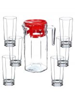 Набор для сока стекло, 7 предметов, кувшин 1250 мл, стакан 260 мл 6 шт, Pasabahce, Kosem, 97415В