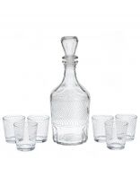 Набор для спиртного 7 предметов, стекло, штоф 500 мл, стопка 50 мл 6 шт, Декостек, Онда, 1230-Г