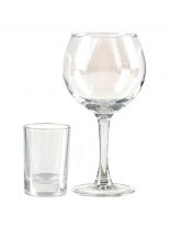 Набор для спиртного 12 предметов, стекло, 6 бокалов для вина 280 мл, 6 стопок 50 мл, с баром, Glasstar, Радуга Фурор, B_F_RN_411_22