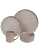 Сервиз столовый керамика, 16 предметов, на 4 персоны, Jewel, Капри, ПС0006-53, коричневый