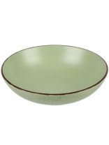 Тарелка суповая, керамика, 20.5 см, круглая, OH!SPLASH, Domenik, DMD173, зеленая