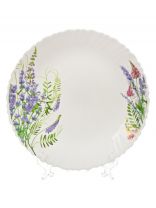 Тарелка обеденная, стекло, 24 см, круглая, Лаванда, МФК, MFK21042