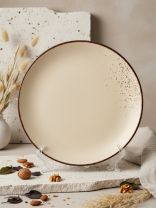 Тарелка обеденная, керамика, 24 см, круглая, OH!SPLASH, Domenik, DMD181, бежевая
