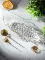 Блюдо стекло, фигурное, 11х37.5 см, Y4-6577