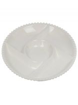 Менажница фарфор, 26.5х3 см, 5 секций, круглая, Lefard, Pearl, 761-096